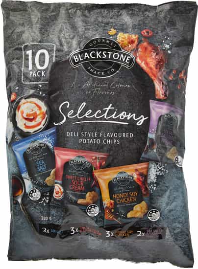 Blackstone Gourmet Snack Co. Deli Style Flavoured Potato Chips 10 Pack (280 gs)