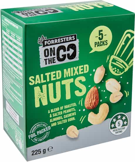 Forresters On The Go Salted Mixed Nuts (225 gs)