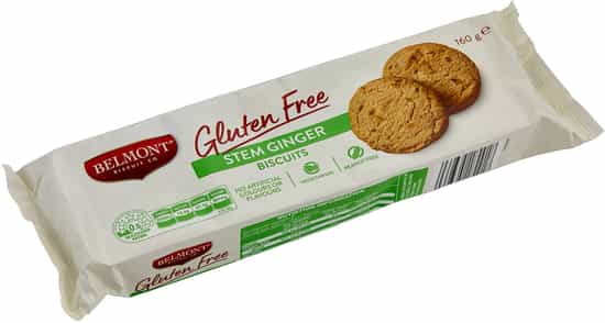 Belmont Gluten Free Stem Ginger Biscuits (160 gs)