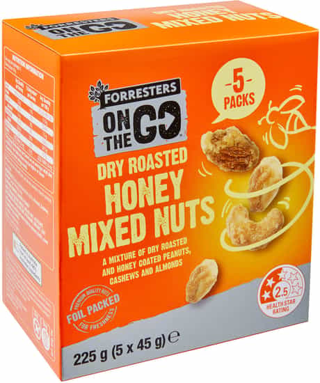 Forresters On The Go Dry Roasted Honey Mixed Nuts (225 gs)