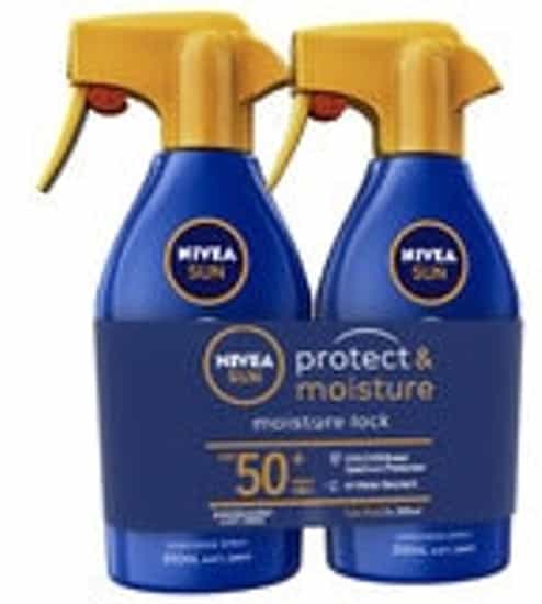 Nivea Sun Protect & Moisture SPF50+ Sunscreen Spray (300 ml × 2 pk)