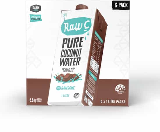 Raw C Chocolate Coconut Water (1 L 脳 6 pk)