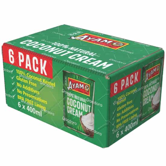 Ayam Coconut Cream (400 ml 脳 6 pk)