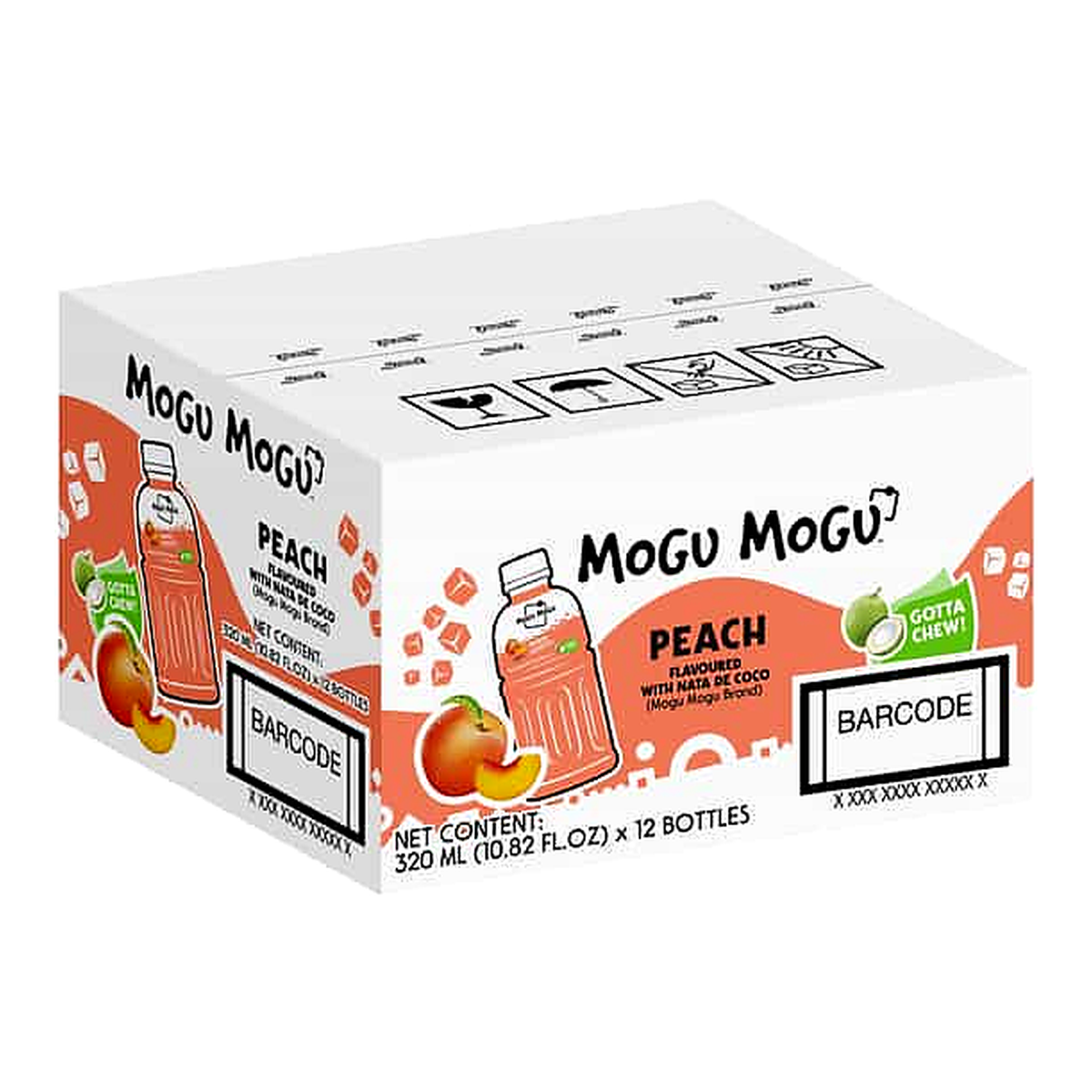 Mogu Mogu Peach Flavour Juice (320 ml 脳 12 pk)