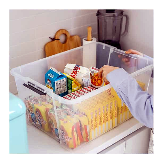 Iris Usa Buckle Up Storage Box (42 L 脳 3 pk)