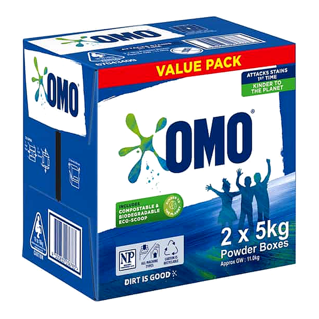 Omo Active Clean Laundry Powder Value Pack (10 kg)