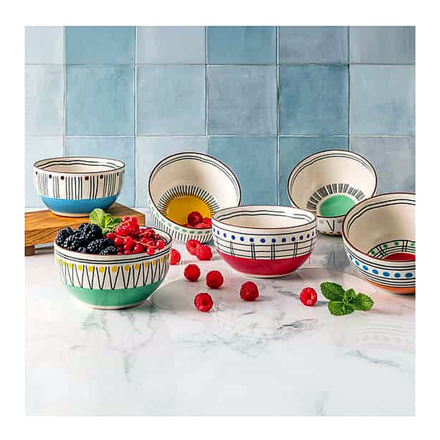 Over & Back Stardust Stoneware Bowls Set (6 pk)