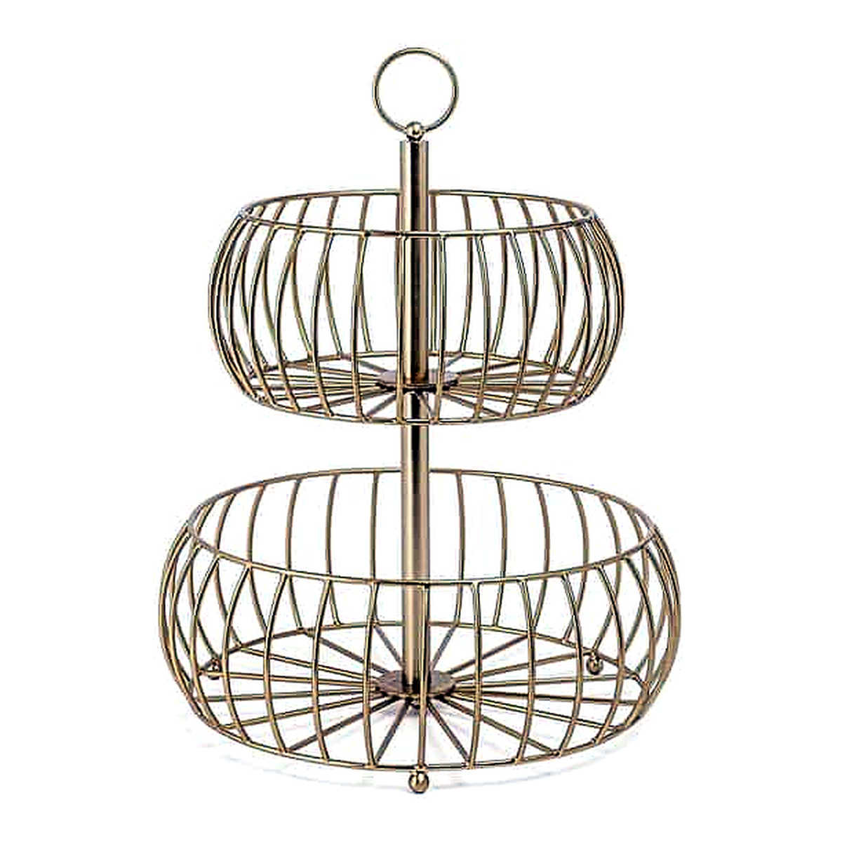 Over & Back Golden 2 Tier Fruit Basket (1 ea)