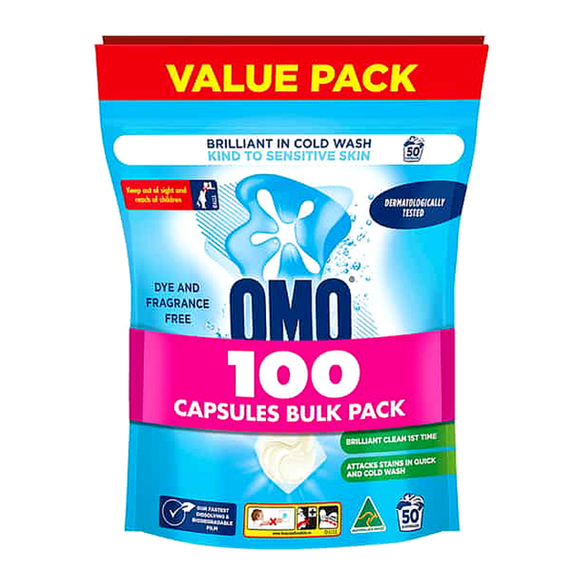 OMO Triple Sensitive Laundry Capsules (100 pk)