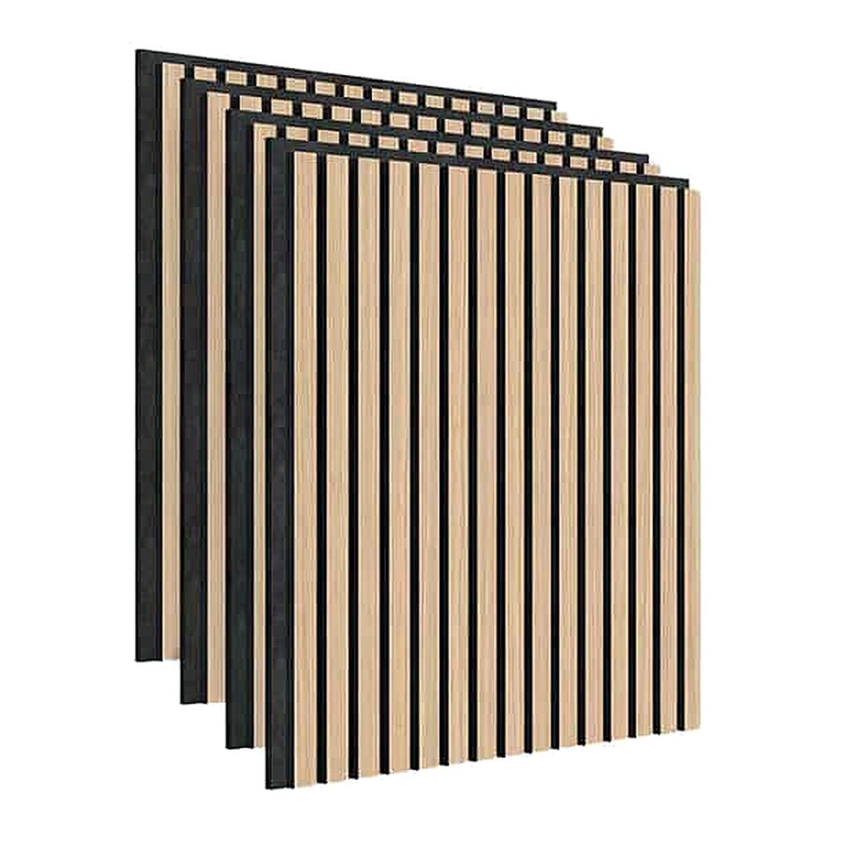 Artika Sonolok Oak & Black Sound Absorbing Slatted Wall Panel Kit (1 ea)