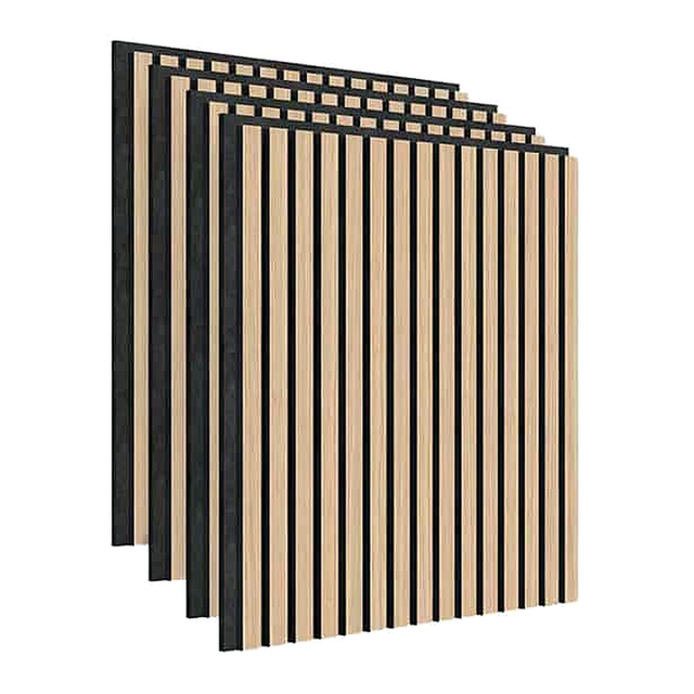 Artika Sonolok Oak & Black Sound Absorbing Slatted Wall Panel Kit (1 ea)