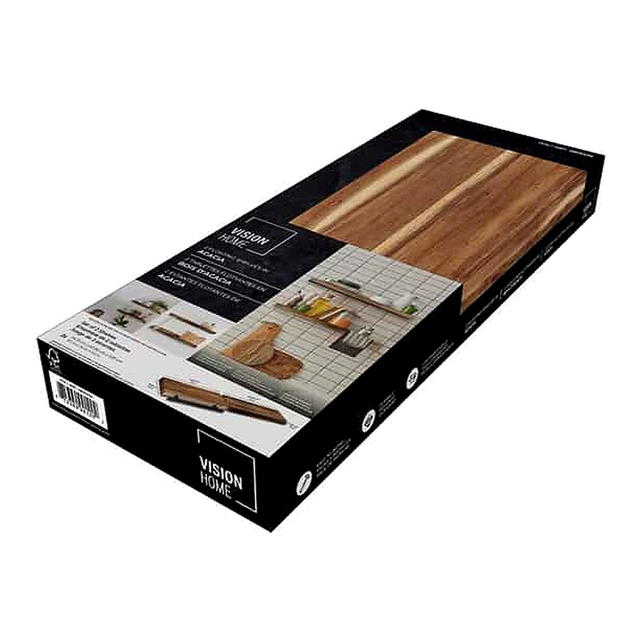 Acacia Glue Laminated Floating Shelves (2 pk)