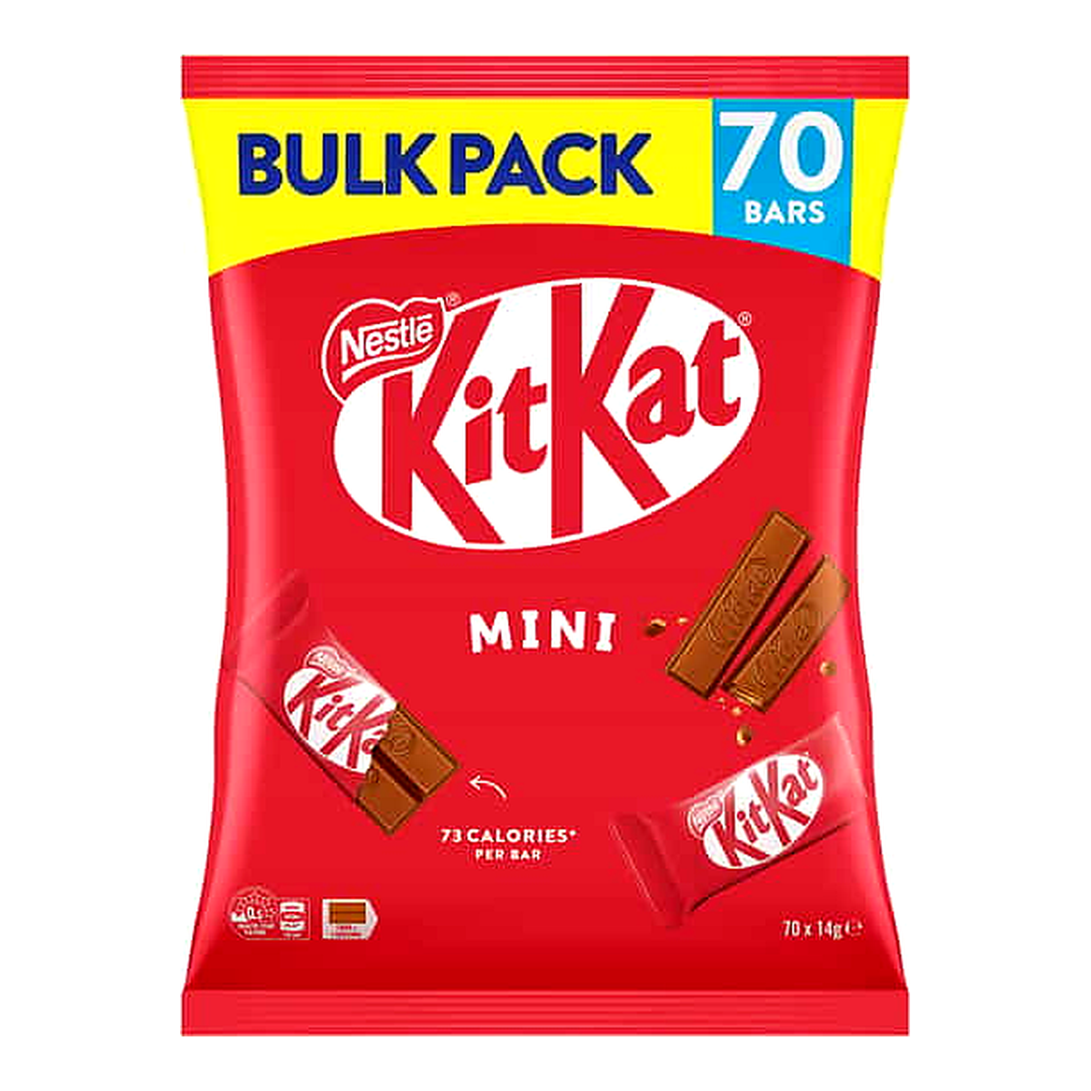 Nestlé Kit Kat Chocolate Bars (14 g x 70 pk)