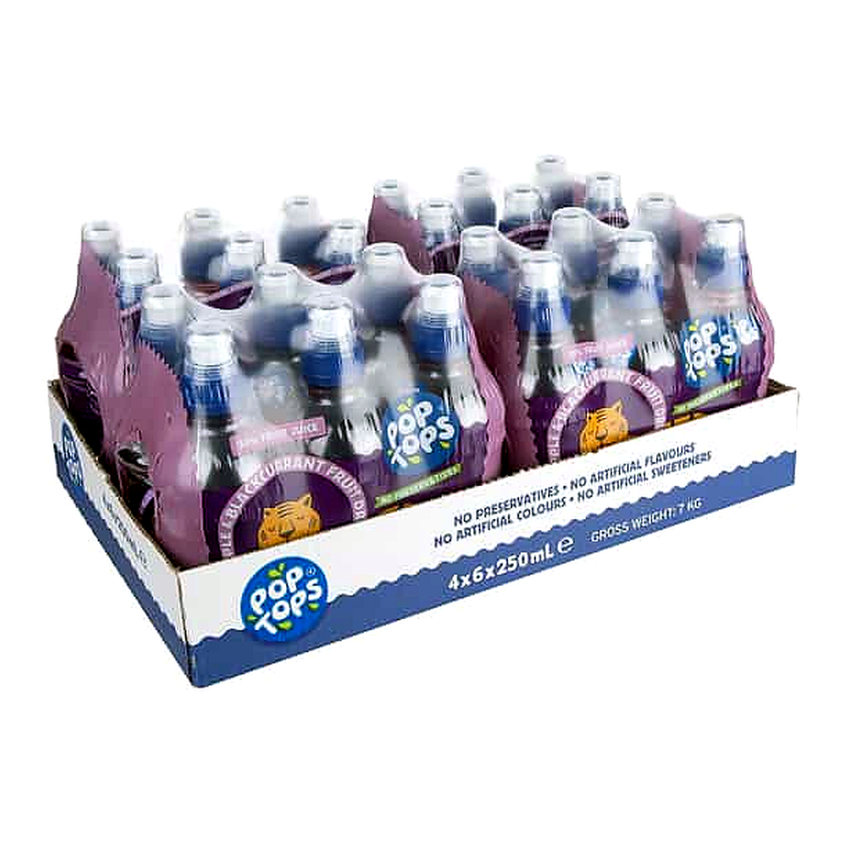 Pop Tops Blackcurrant Juice Bottles (250 ml x 24 pk)