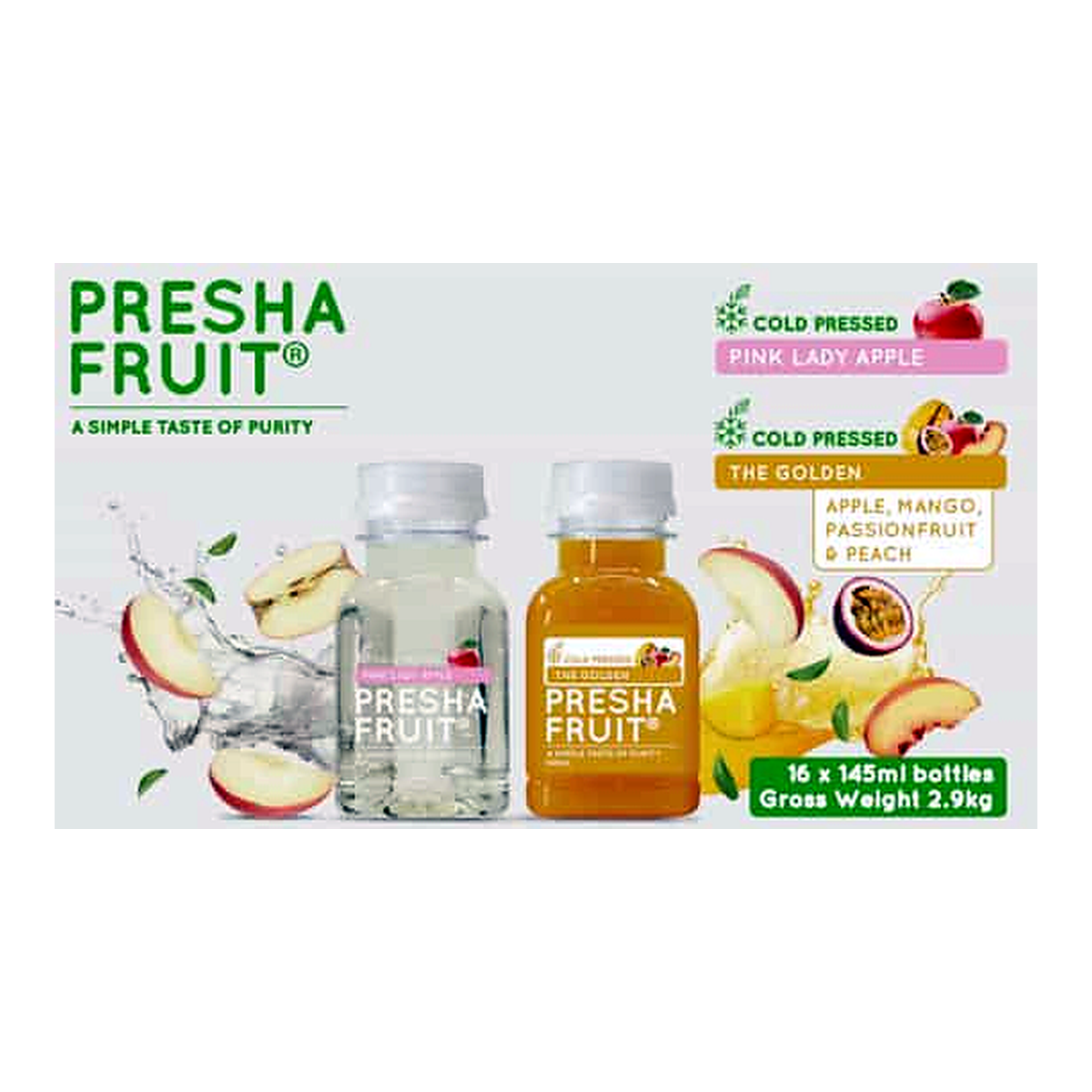 Presha Fruit Pink Lady The Golden Juice (145 ml x 16 pk)