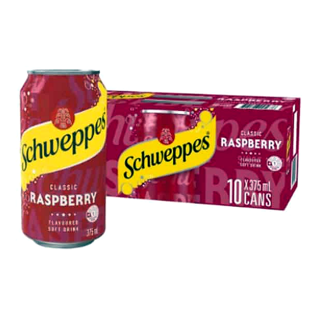 Schweppes Raspberry Soda (375 ml x 10 pk)