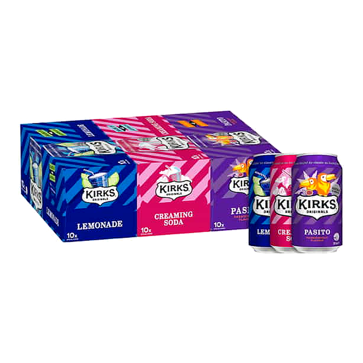 Kirks Variety Soft Drink Multipack Cans (375 ml x 30 pk)