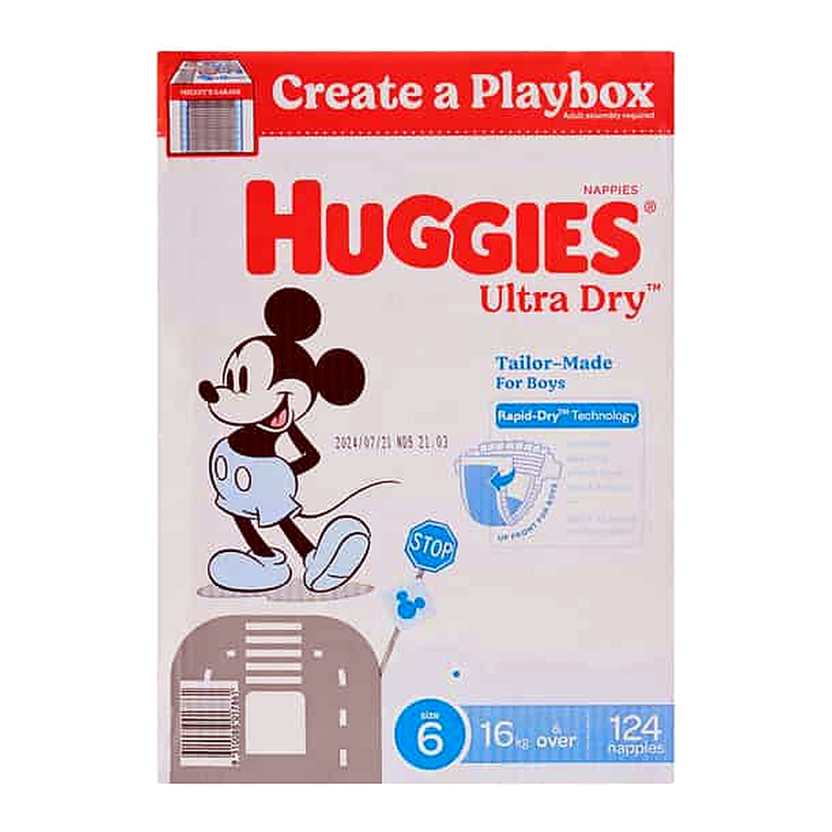 Huggies Junior Size 6 Boys Diapers (124 pk)