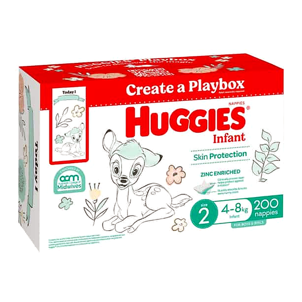 Huggies Unisex Ultimate Nappies Size 2 Infant (200pk)