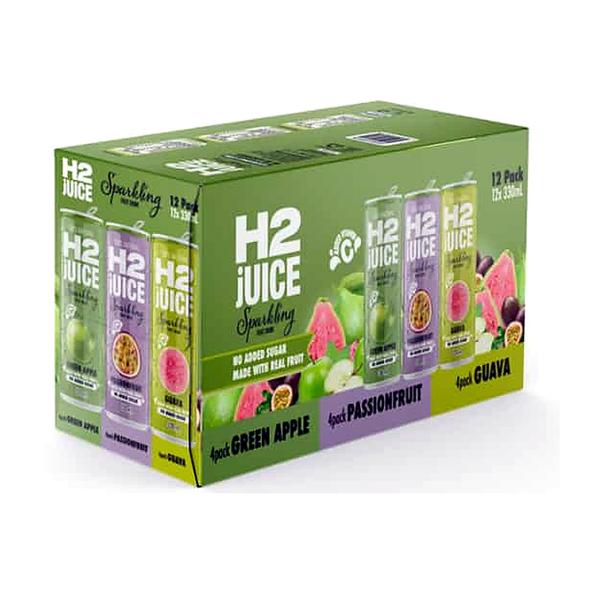 H2juice Sparkling Juice Pack (330 ml x 12 pk)
