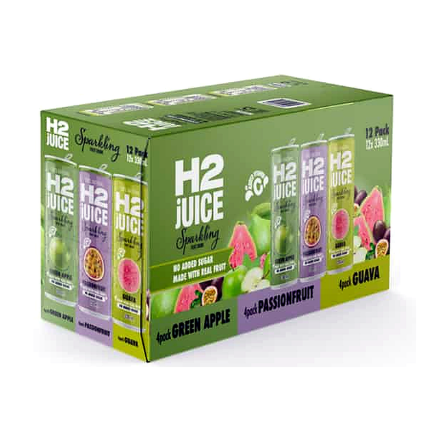 H2juice Sparkling Juice Pack (330 ml x 12 pk)