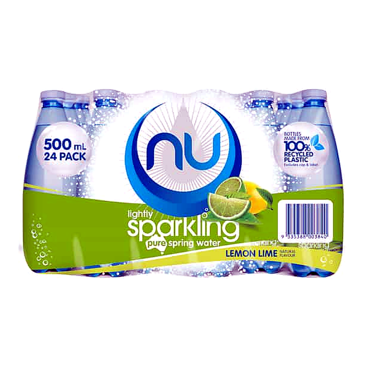 Nu Pure Lemon Lime Lightly Sparkling Water (500 ml x 24 pk)