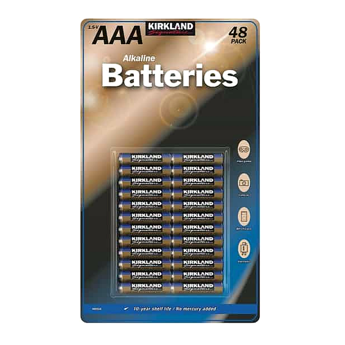 Kirkland Signature AAA Alkaline Batteries (48 pk)