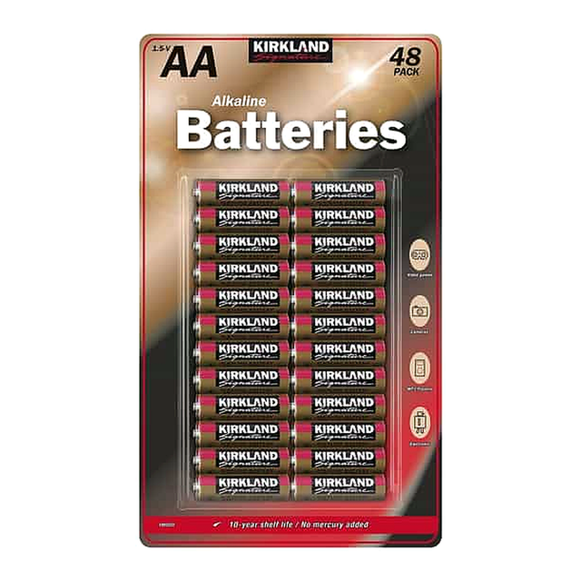 Kirkland Signature AA Alkaline Batteries (48 pk)