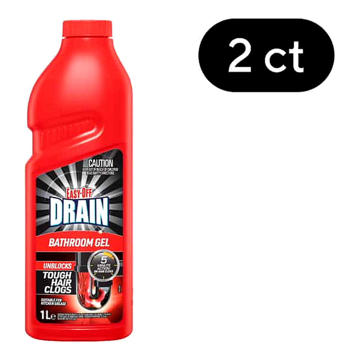 Bam Easy-Off Drain Gel (1 L x 2 ct)
