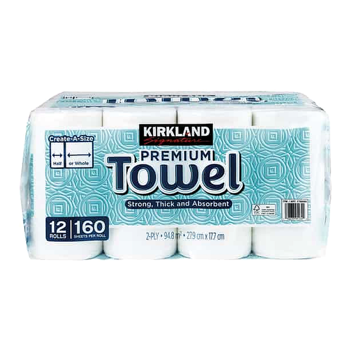 Kirkland Signature Paper Towel Create A Size (160 x 12 pk)
