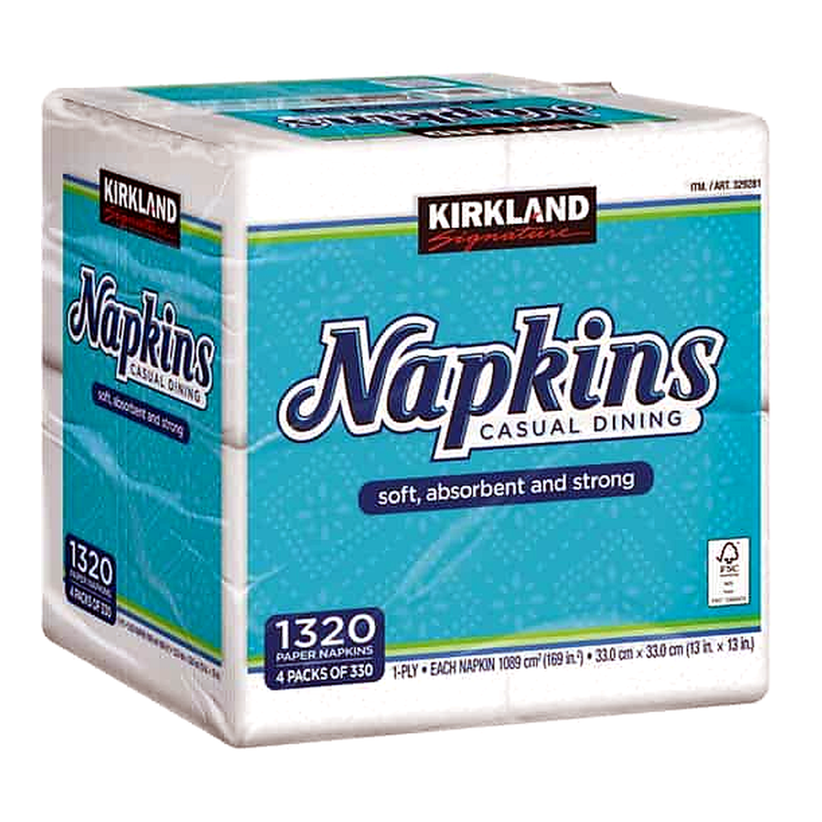 Kirkland Signature Table Napkins Sheets (330 x 4 pk)