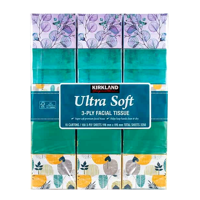Kirkland Signature Ultra Soft Facial Tissue (15 pk)
