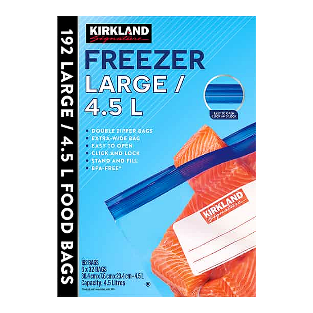 Kirkland Signature Freezer Large Bags (4.5 L)