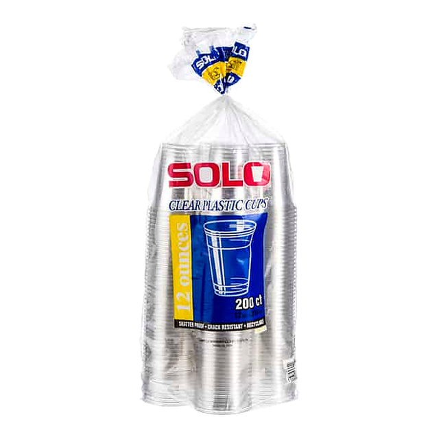 Solo Clear Plastic Cups (354 ml x 200 pk)