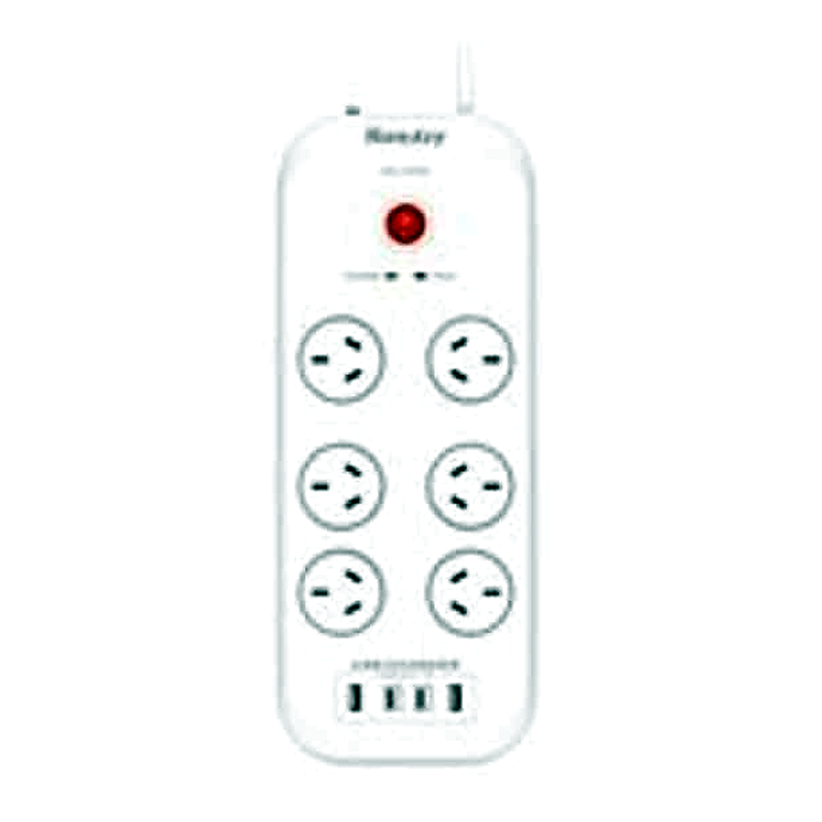 Huntkey 6 Way Twin Power Board (2 pk)