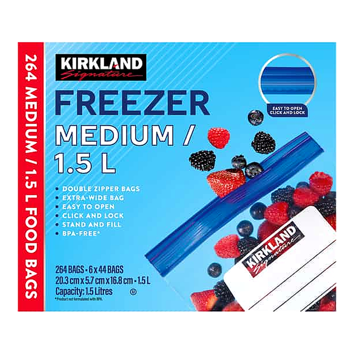 Kirkland Signature Freezer Medium Bags (1.5 L)