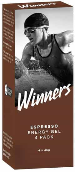 Winners Espresso Energy Gel (45 g × 4 pks)