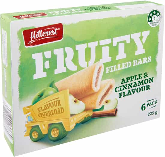 Hillcrest Apple & Cinnamon Fruity Filled Bars (225 6 pks)