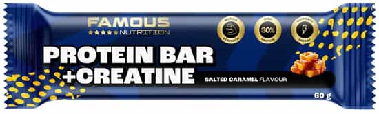 Famous Nutrition Sport Protein & Creatine Bar Salted Caramel (60 gs)