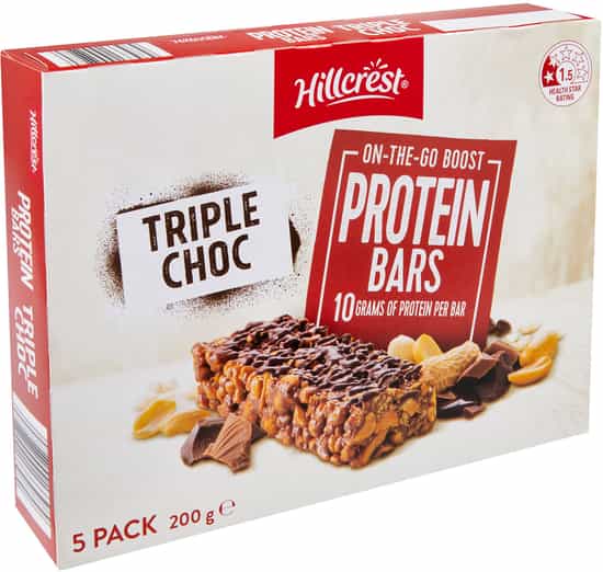 Hillcrest Triple Chocolate Protein Bars (200 g 5 pks)
