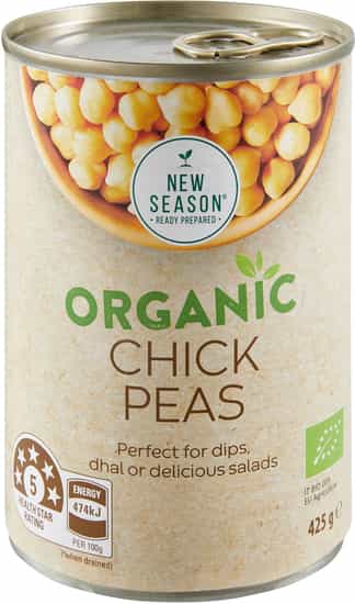 New Season Organic Chick Peas (425 gs)