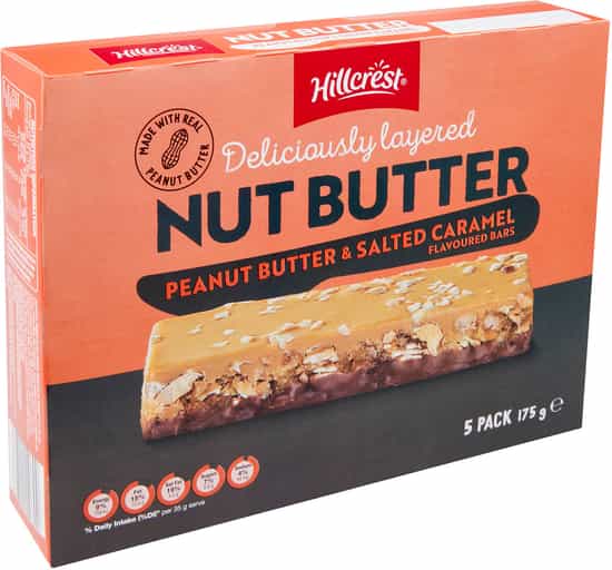 Hillcrest Peanut & Salted Caramel Nut Butter Bars (175 gs)