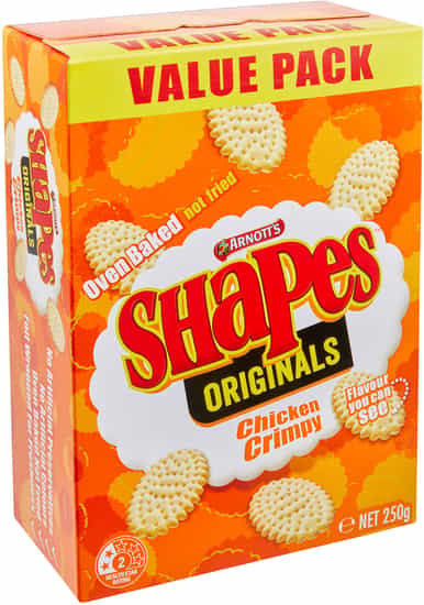 Arnott's Chicken Crimpy Shapes (250 gs)