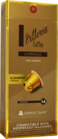 Vittoria Compatible Espresso Coffee Capsules (10 counts)