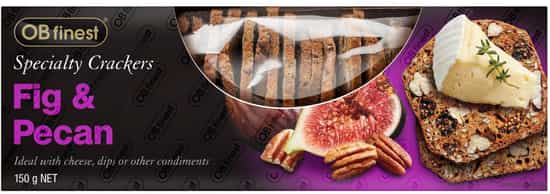 OB Finest Fig & Pecan Specialty Crackers (150 gs)