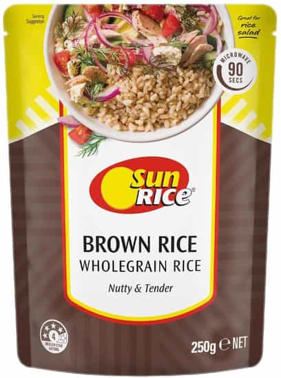 SunRice Microwave Brown Rice Pouch (250 gs)