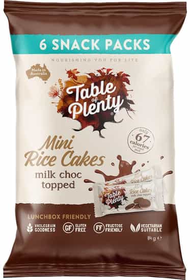 Table of Plenty Milk Chocolate Mini Rice Cakes Snack Packs (84 g × 6 pks)